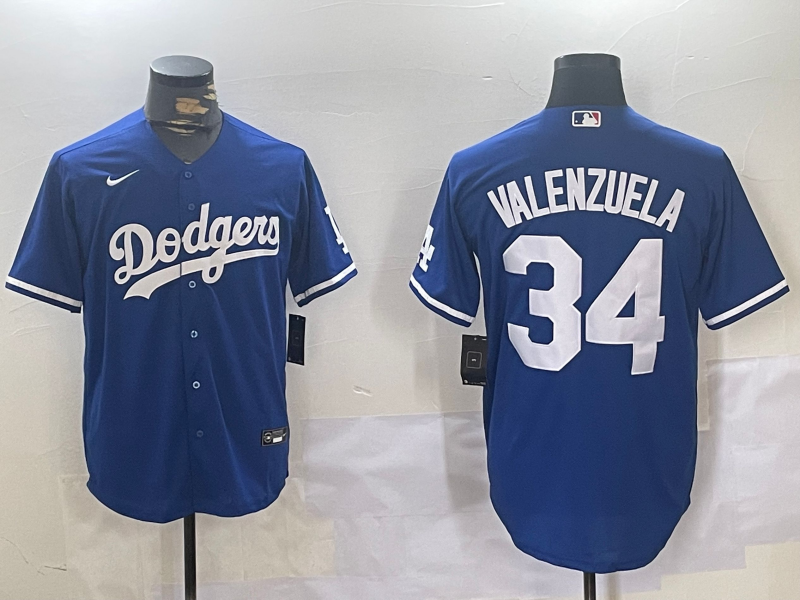 Men's Los Angeles Dodgers Fernando Valenzuela #34 Royal Jersey